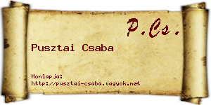 Pusztai Csaba névjegykártya